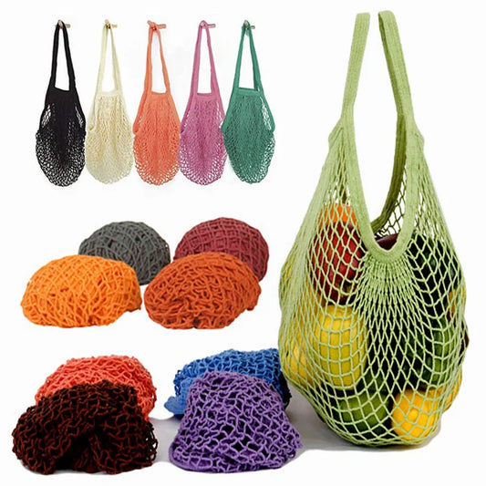 Natural Reusable Cotton Mesh Produce Bag