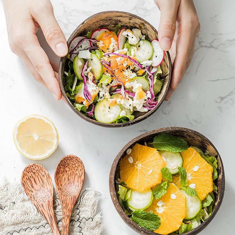 Natural Coconut Wood Bowls