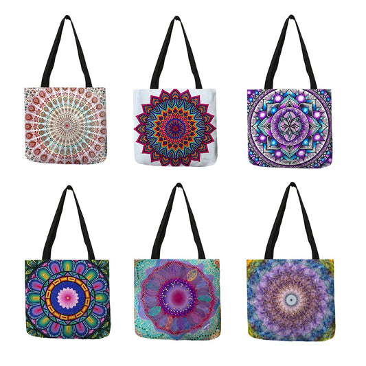 Mandala Flower Tote/Shopping Bags