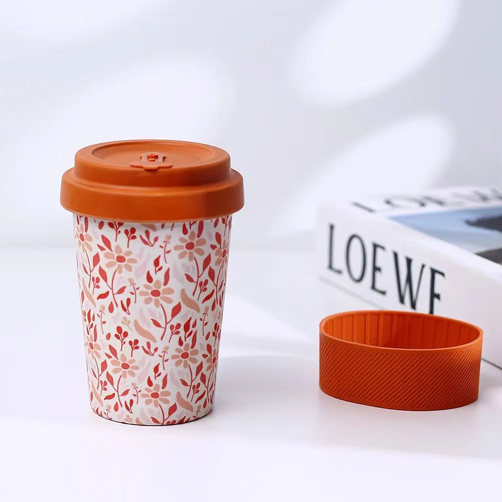 Bamboo Fibre Reusable Travel Mugs for Coffee or Tea