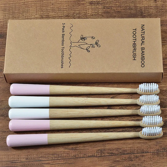 Biodegradable Natural Bamboo Toothbrush Set