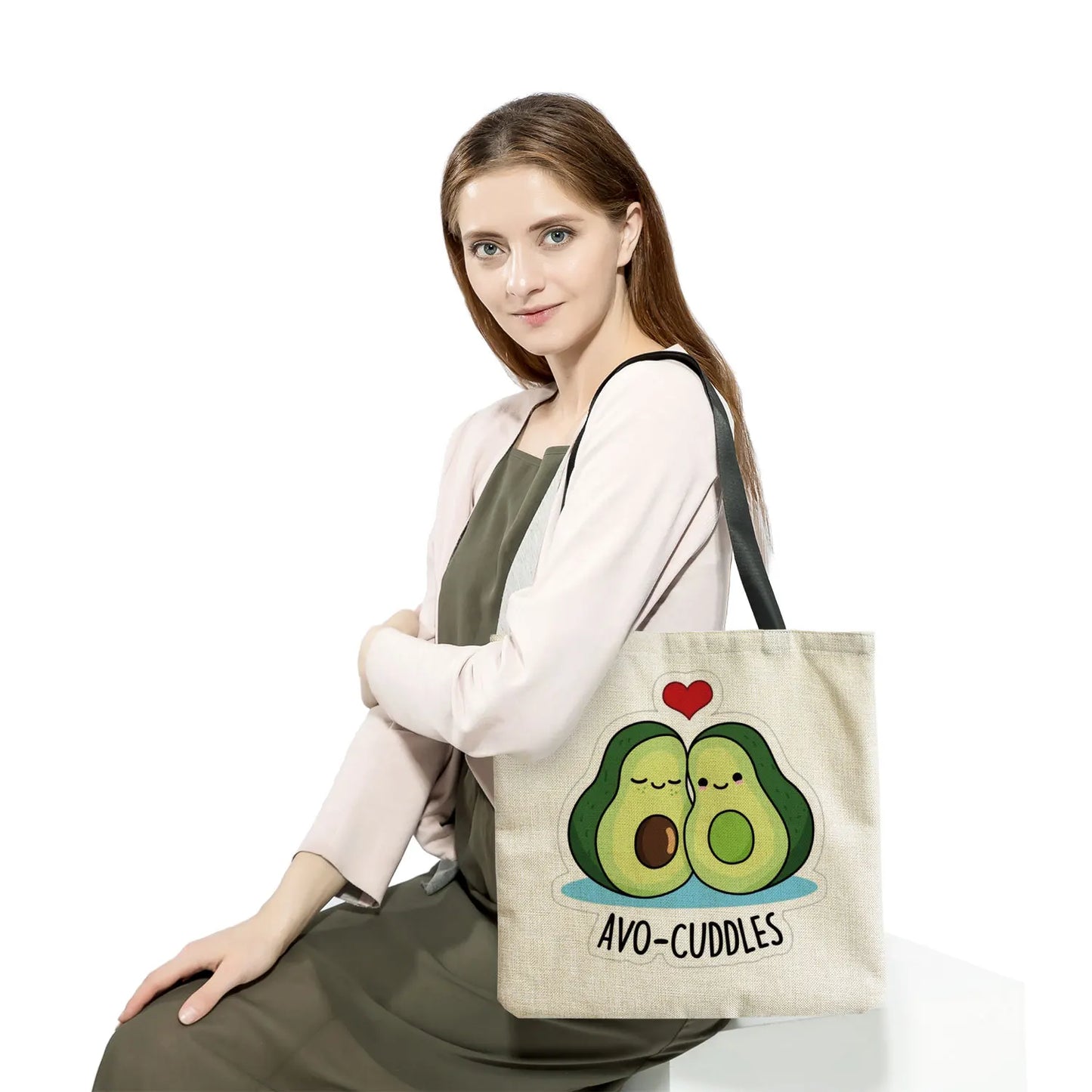 Reusable Cartoon Avocado Tote Shopping Bag